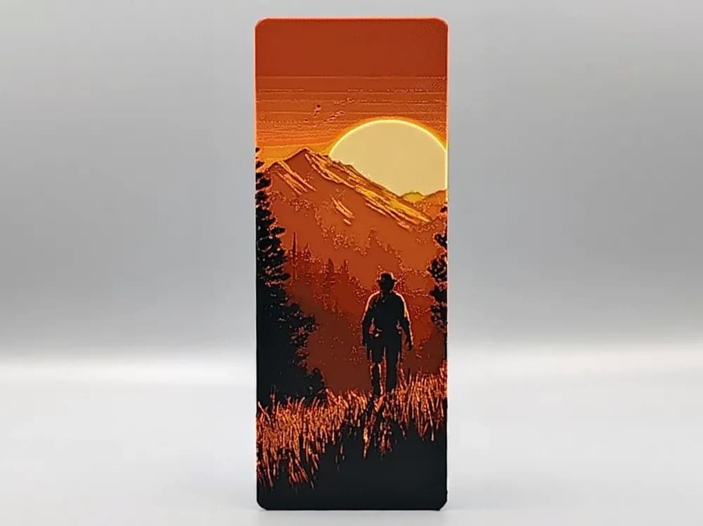Red Dead Outlaw Bookmark by Sarge HueForge model: Red Dead Outlaw Bookmark by Sarge