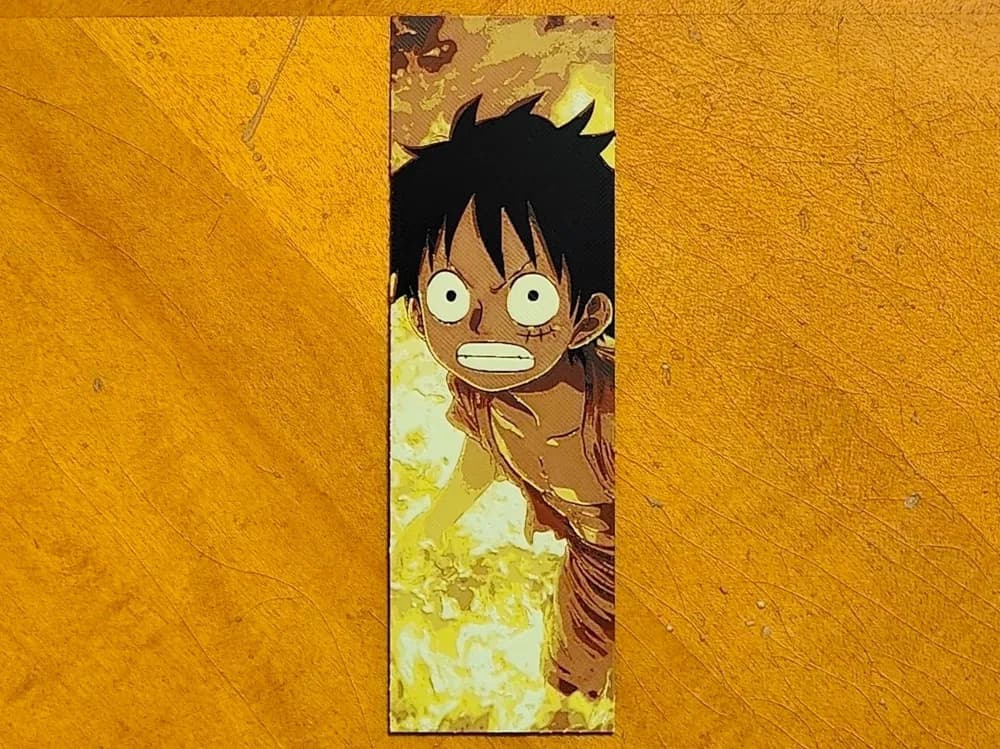 Luffy Bookmark - 4 Colours by Sarge HueForge model: Luffy Bookmark - 4 Colours by Sarge