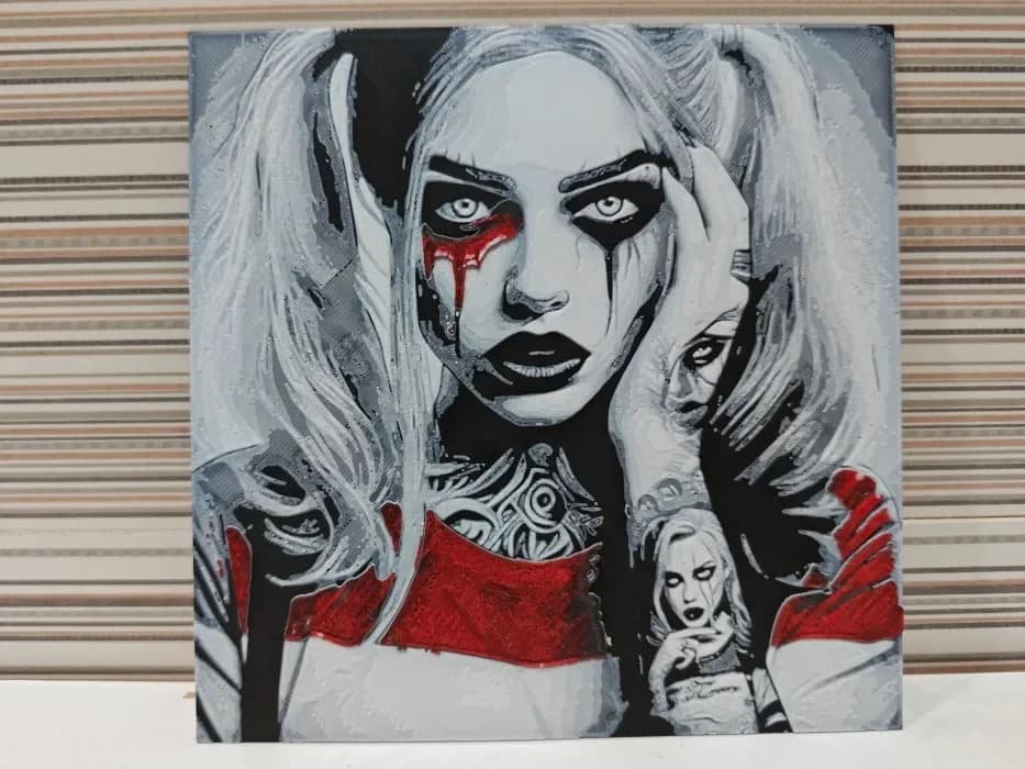 Hueforge Harley Quinn Gothic by Litolunar HueForge model: Hueforge Harley Quinn Gothic by Litolunar