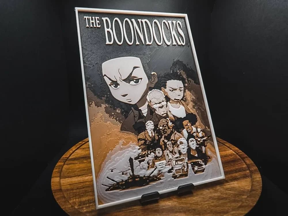 The Boondocks (Series Poster - HueForge) by HugheCraft HueForge model: The Boondocks (Series Poster - HueForge) by HugheCraft