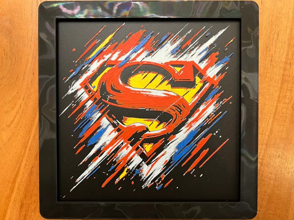 Superman Logo by JustBe 3D Printing HueForge model: Superman Logo by JustBe 3D Printing