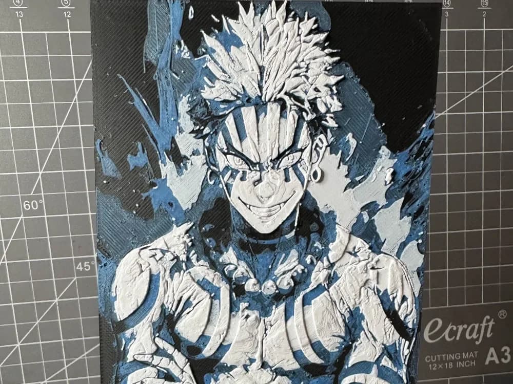 Hueforge of Akaza Upper Moon 3 from Demon Slayer