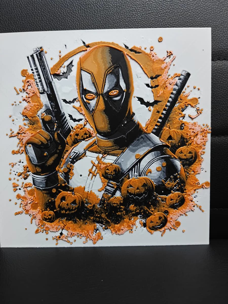 Halloween Deadpool by TheHueforgeLady HueForge model: Halloween Deadpool by TheHueforgeLady
