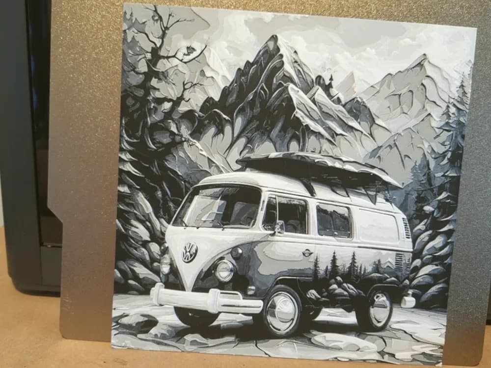 VW Mountain Camper - Hueforge by 3dGlow HueForge model: VW Mountain Camper - Hueforge by 3dGlow