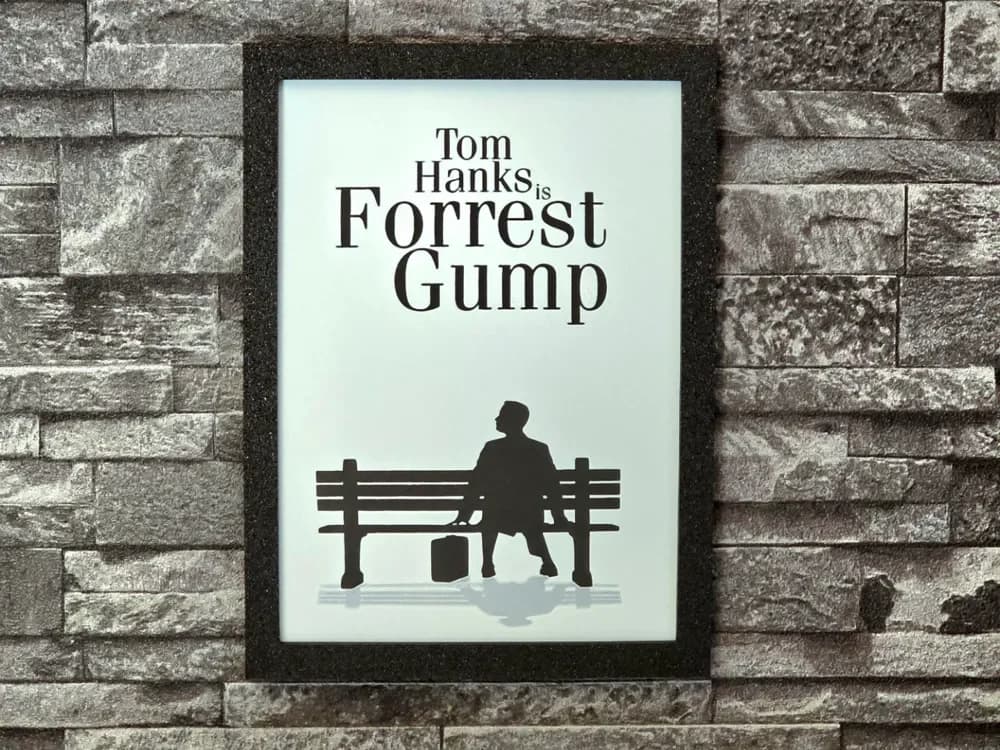 Hueforge Forest Gump 2 colors by StefBull85 HueForge model: Hueforge Forest Gump 2 colors by StefBull85