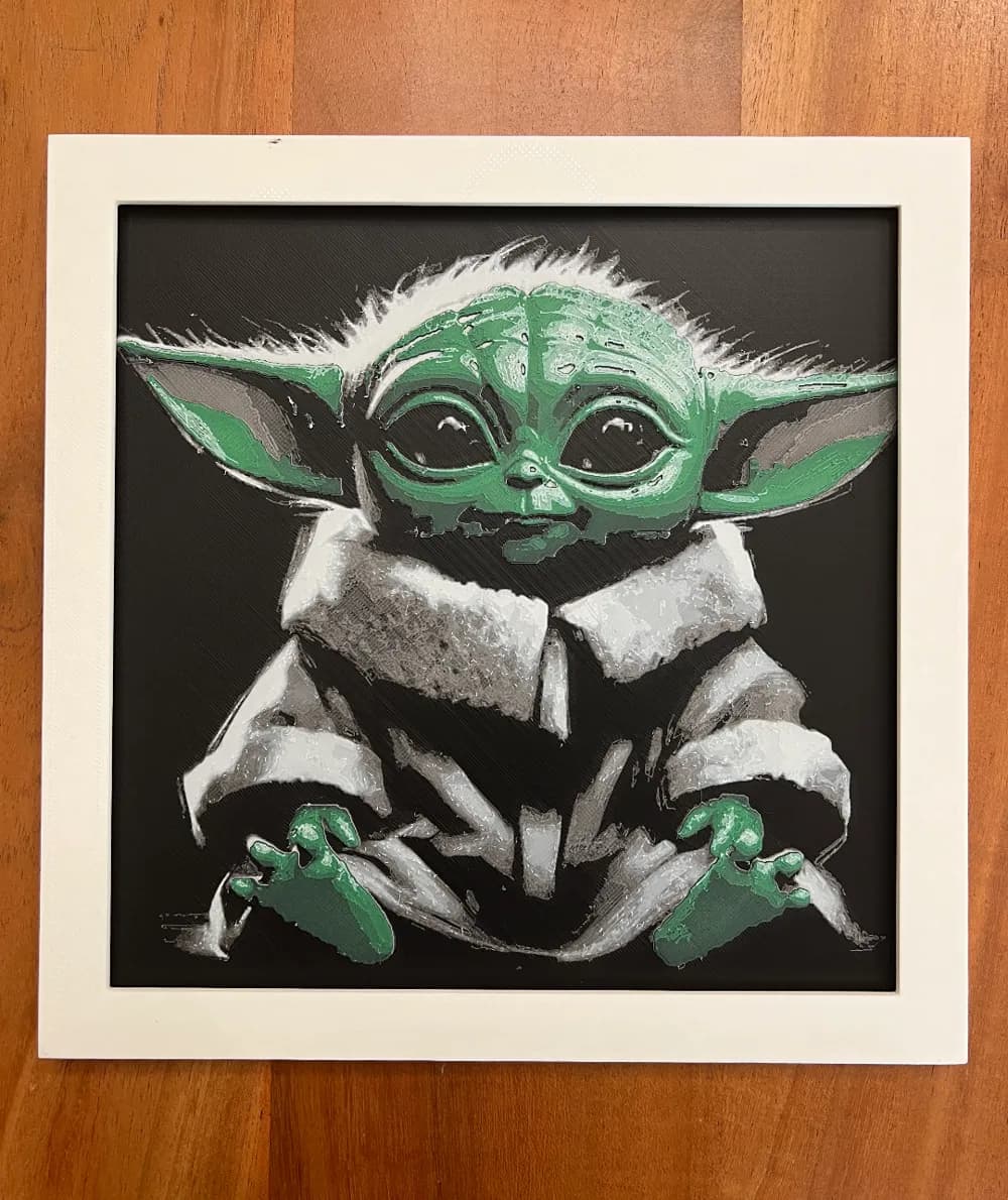 Grogu Sitting Black Background