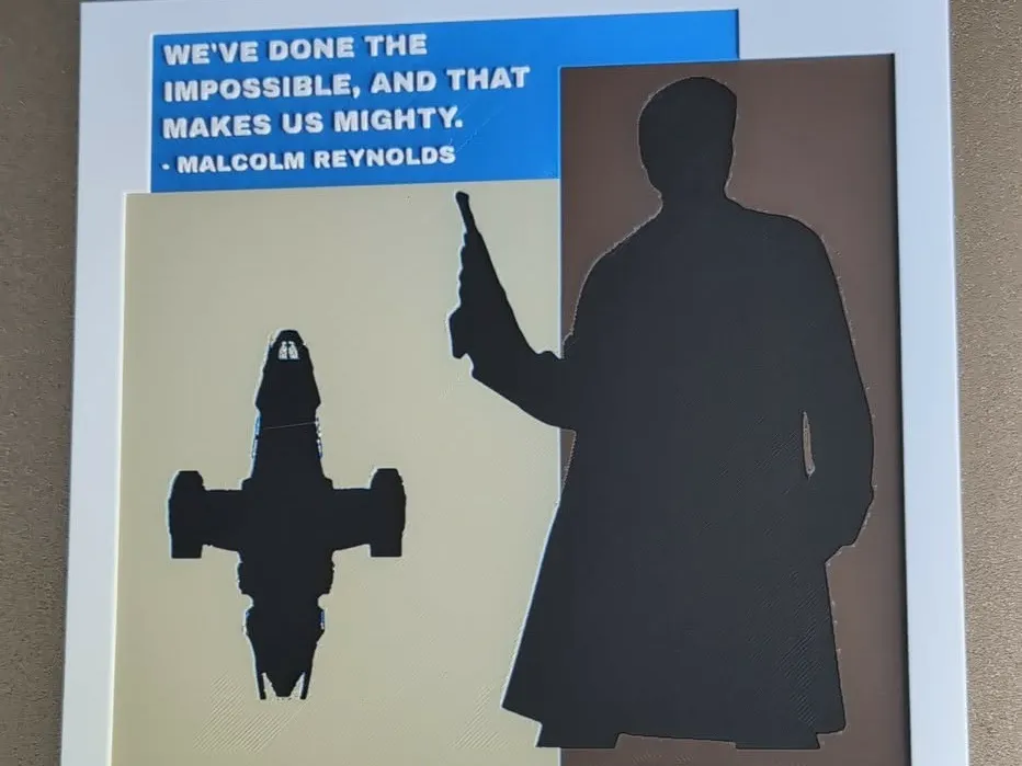 Done the Impossible - Firefly - Mal Reynolds by IslandLooter HueForge model: Done the Impossible - Firefly - Mal Reynolds by IslandLooter