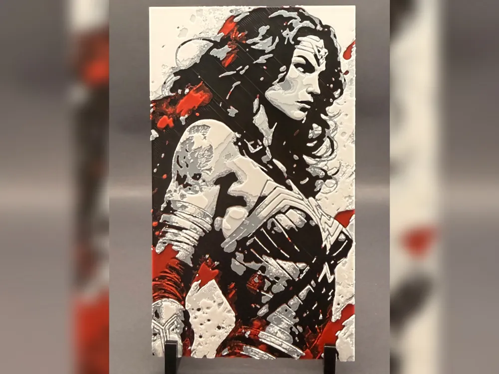 Wonder Woman: Amazon Warrior HueForge Print Wonder Woman: Amazon Warrior HueForge Print