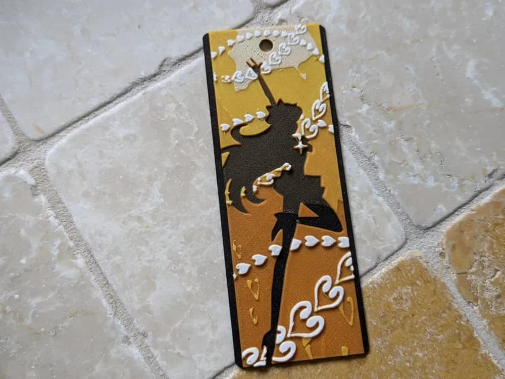 Sailor Venus Bookmark - Hueforge by suaimondi HueForge model: Sailor Venus Bookmark - Hueforge by suaimondi
