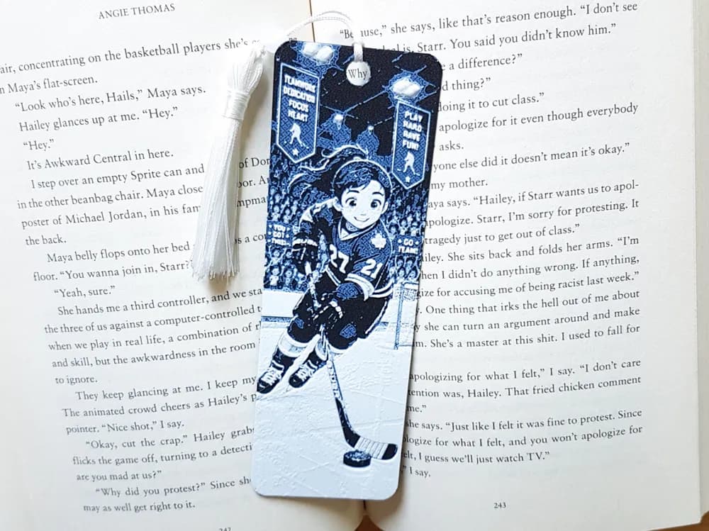 Bookmark, Hockey Player, Girl Athlete, Sports Bookmark, Hockey Player, Girl Athlete, Sports