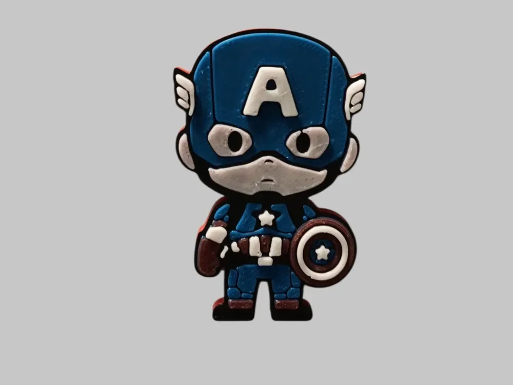Captain america fridge magnet by 3DNesy HueForge model: Captain america fridge magnet by 3DNesy