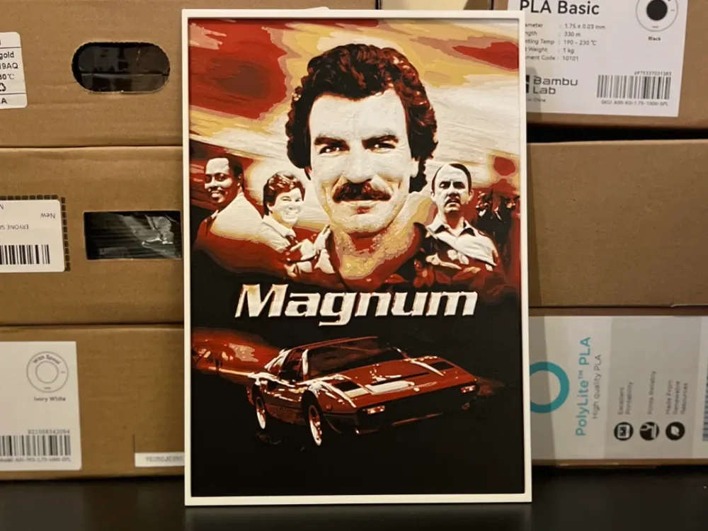 Magnum PI Hueforge by Estiv HueForge model: Magnum PI Hueforge by Estiv