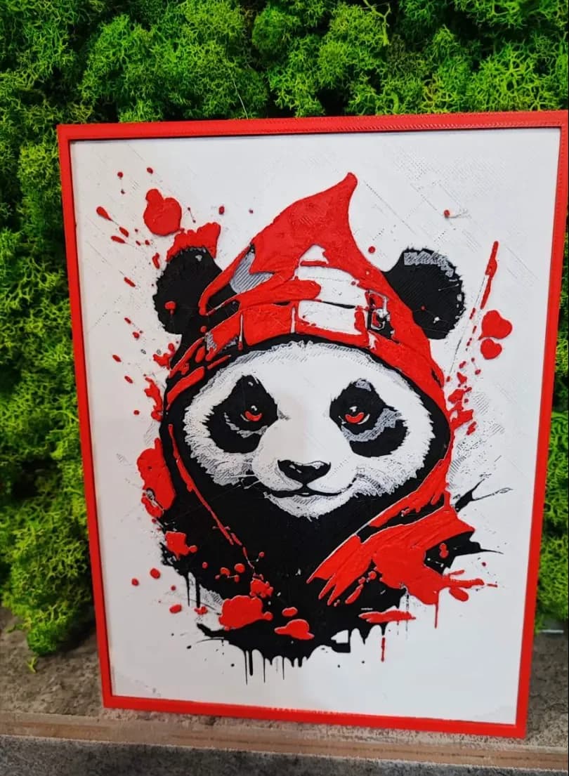 Swag Panda by Garuda3D HueForge model: Swag Panda by Garuda3D