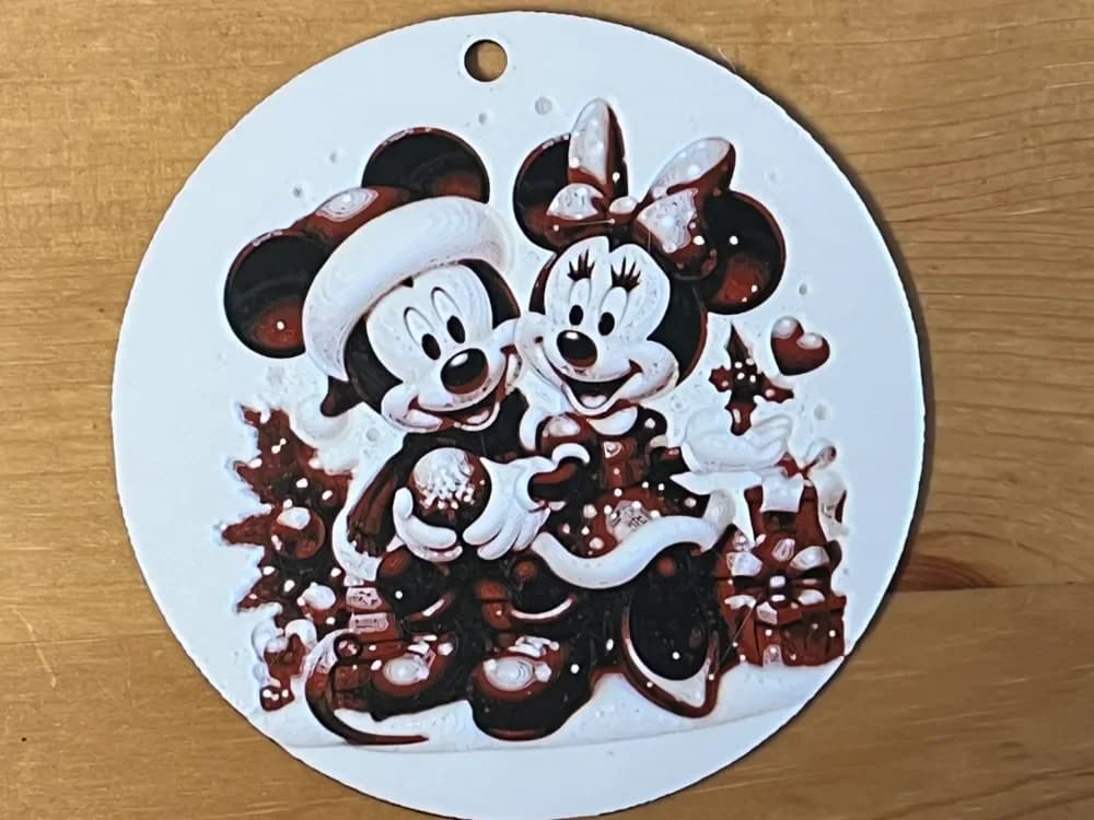 Minnie and mickey bauble by Morganja HueForge model: Minnie and mickey bauble by Morganja