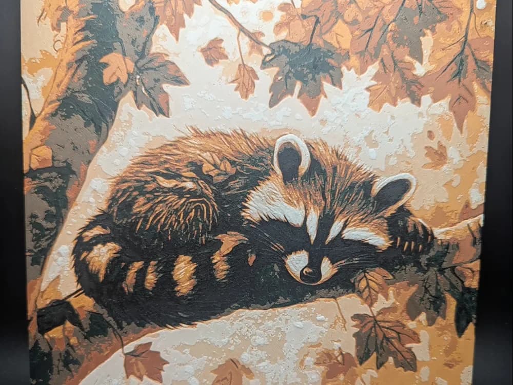 HueForge model: Raccoon hueforge by the_bearded_jedi