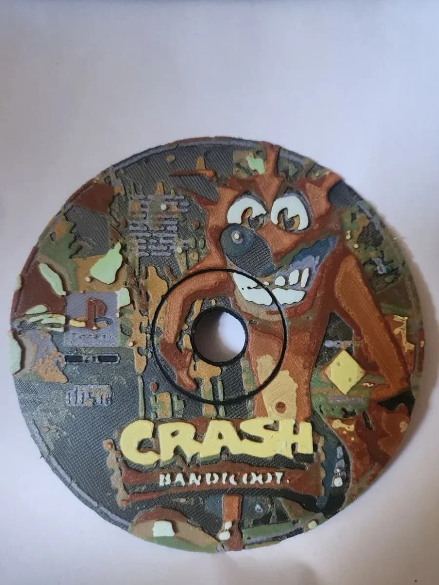Crash Bandicoot - PS1 Disk - HueFroge Crash Bandicoot - PS1 Disk - HueFroge