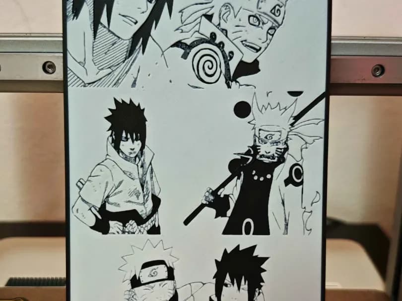Naruto and Sasuke by bzz999 HueForge model: Naruto and Sasuke by bzz999