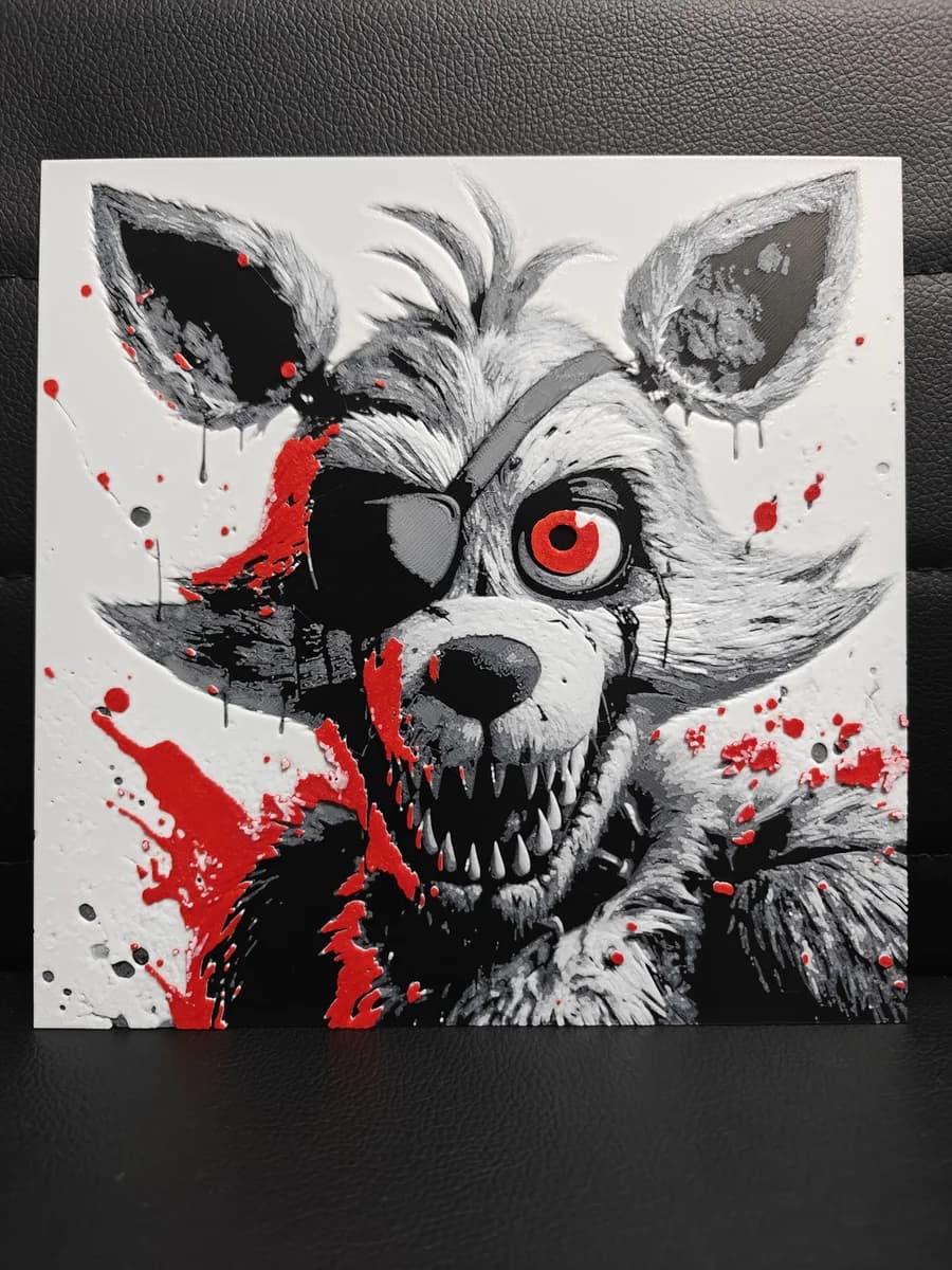 Foxy The Pirate Fox fnaf by TheHueforgeLady HueForge model: Foxy The Pirate Fox fnaf by TheHueforgeLady