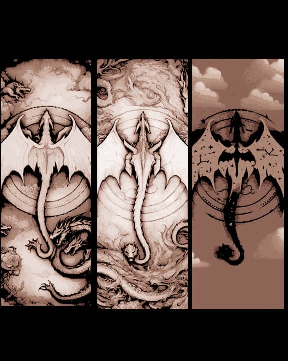 Dragon Etchings - Set of 3 Bookmarks Dragon Etchings - Set of 3 Bookmarks