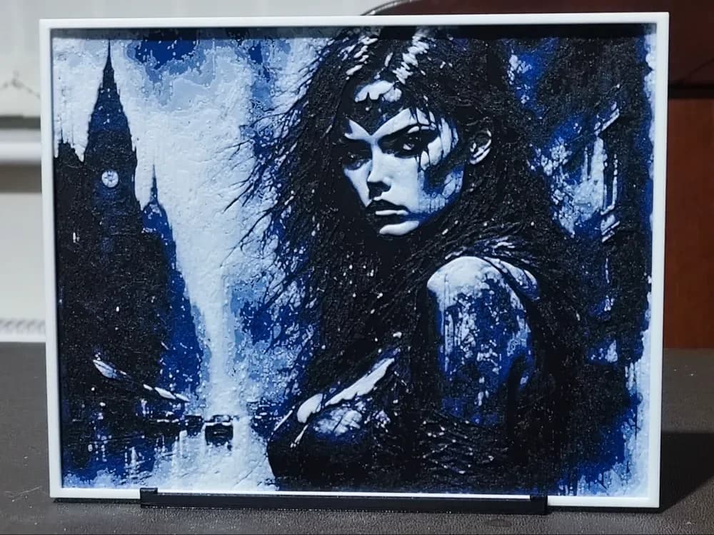 HueForge model: Gotham Nights (Batgirl) - HueForge 3 Color by BoDad