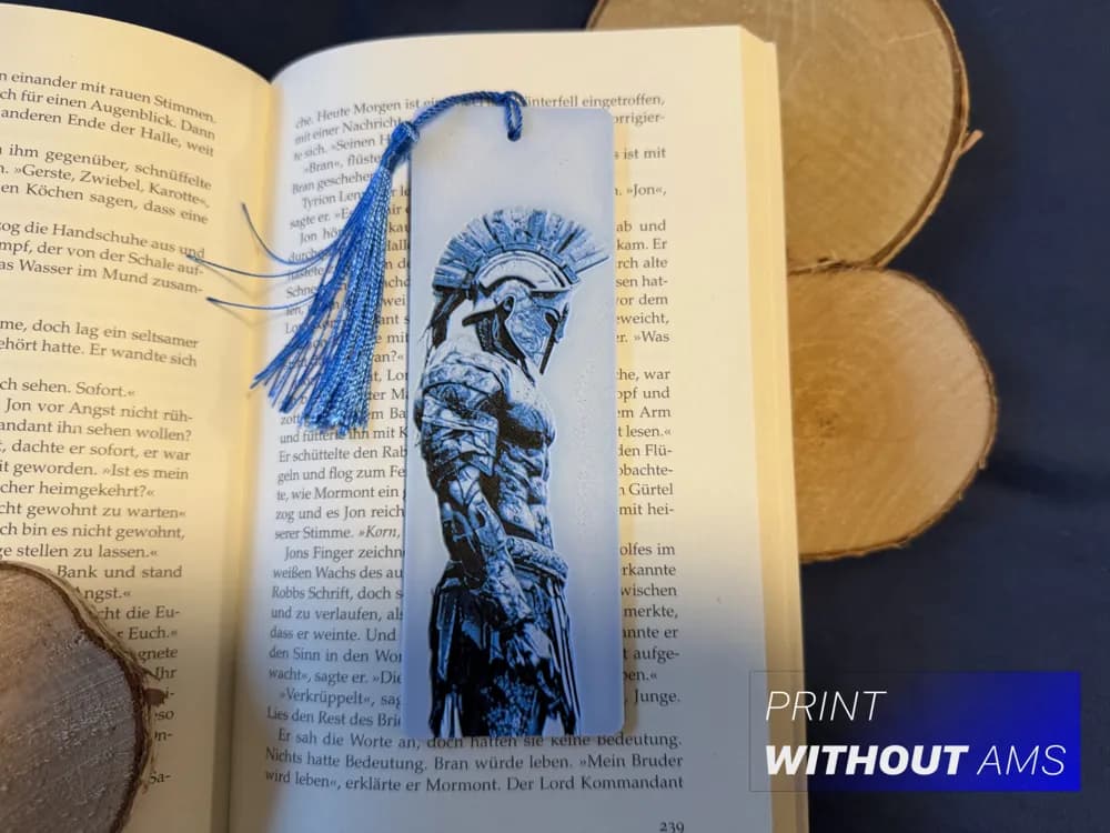 Spartan Warrior Bookmark by Loupes HueForge model: Spartan Warrior Bookmark by Loupes