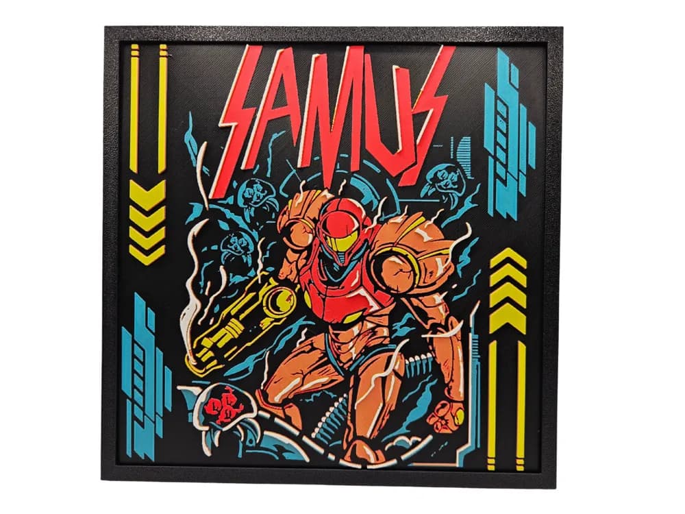 HueForge model: Samus Aran (Metroid) by BusyKikiBee