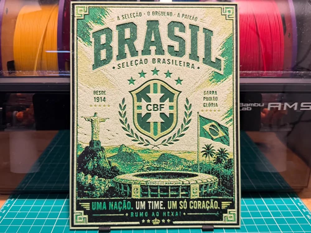 Brazil National Football Team Poster HueForge Brazil National Football Team Poster HueForge