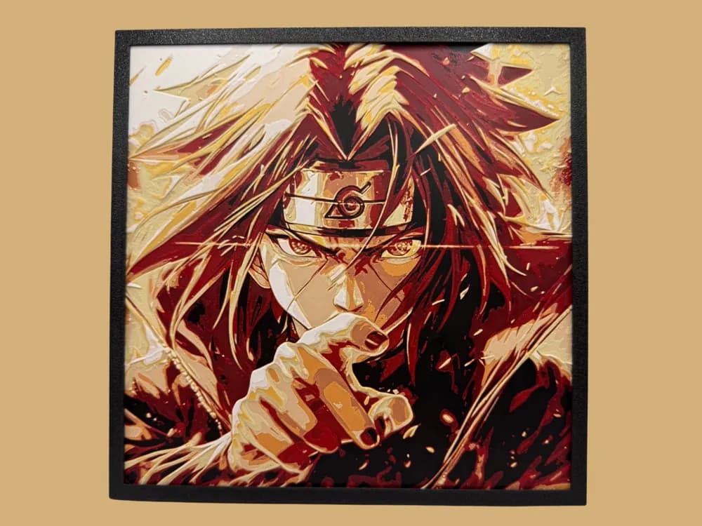 Itachi Uchiha - Naruto by Canadian Gamer HueForge model: Itachi Uchiha - Naruto by Canadian Gamer