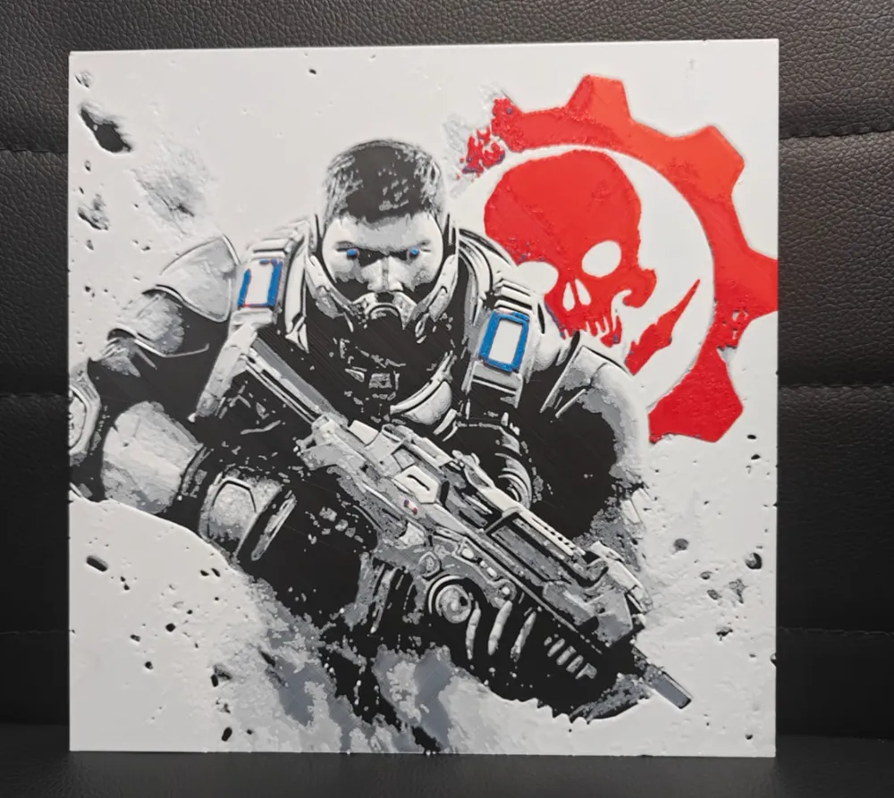 Marcus Michael Fenix Gears of War by TheHueforgeLady HueForge model: Marcus Michael Fenix Gears of War by TheHueforgeLady