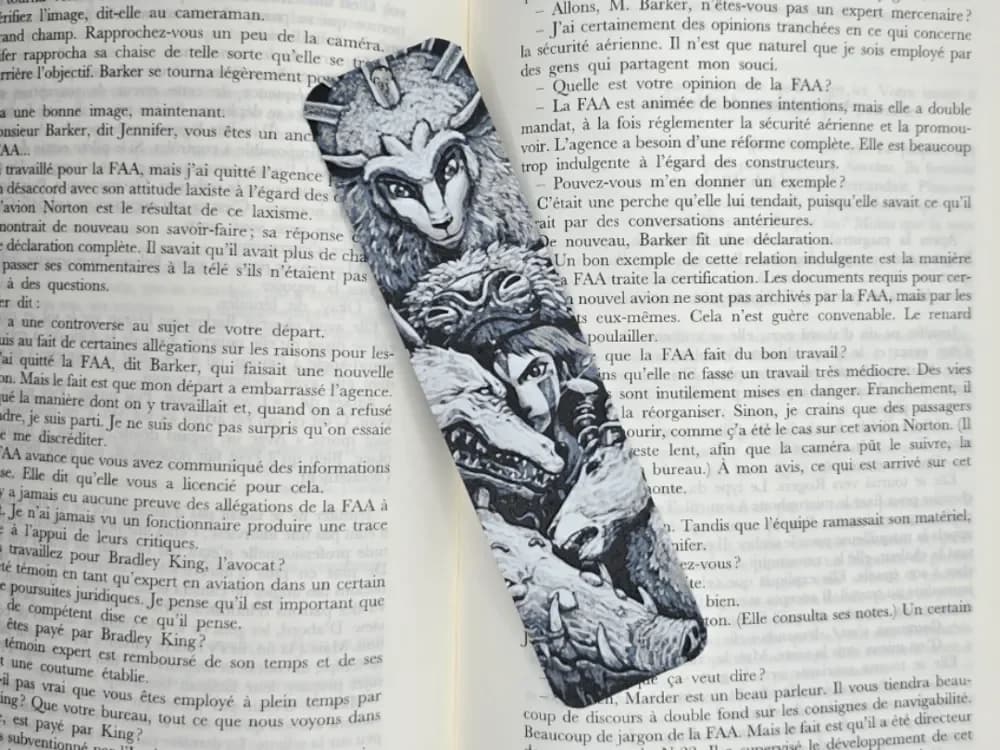 Bookmark Princesse Mononoké by Kactus Fpv HueForge model: Bookmark Princesse Mononoké by Kactus Fpv