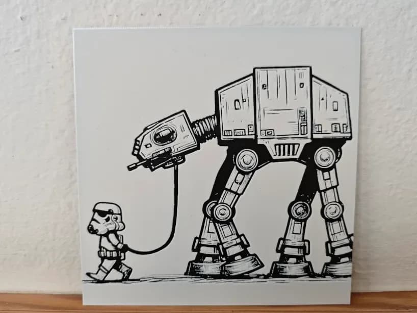 Hueforge Stormtrooper y AT-AT by Litolunar HueForge model: Hueforge Stormtrooper y AT-AT by Litolunar