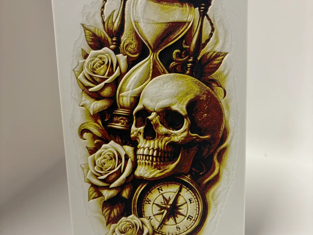 Skull And Roses Hueforge by Morganja HueForge model: Skull And Roses Hueforge by Morganja