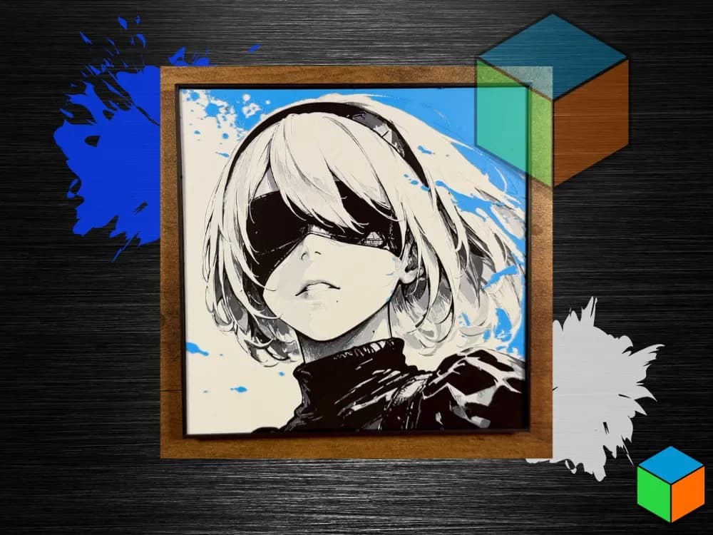 2B — HueForge Wall Art | NieR:Automata 2B — HueForge Wall Art | NieR:Automata