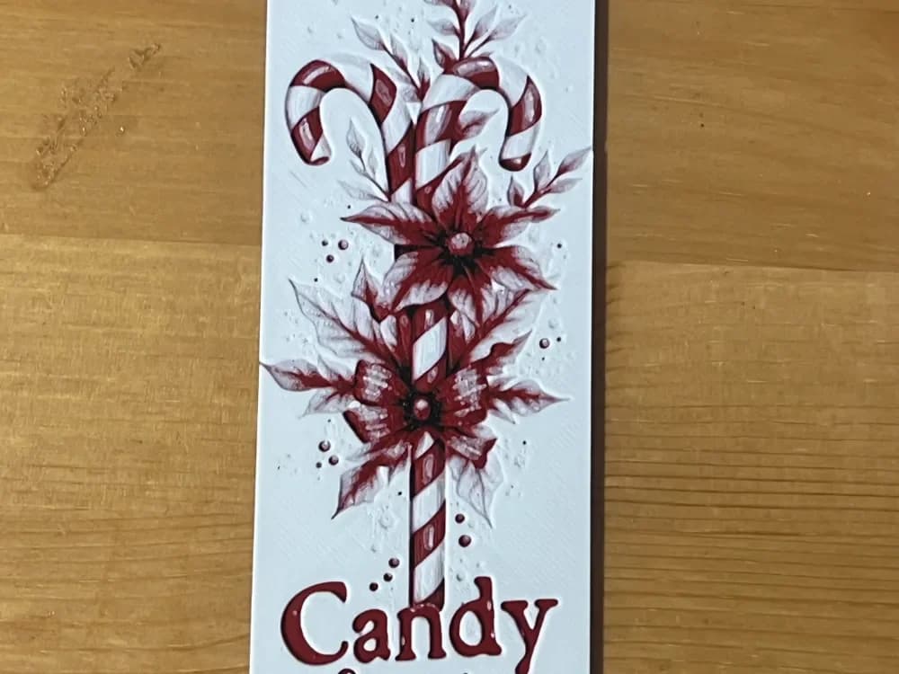 candy cane bookmark by Morganja HueForge model: candy cane bookmark by Morganja