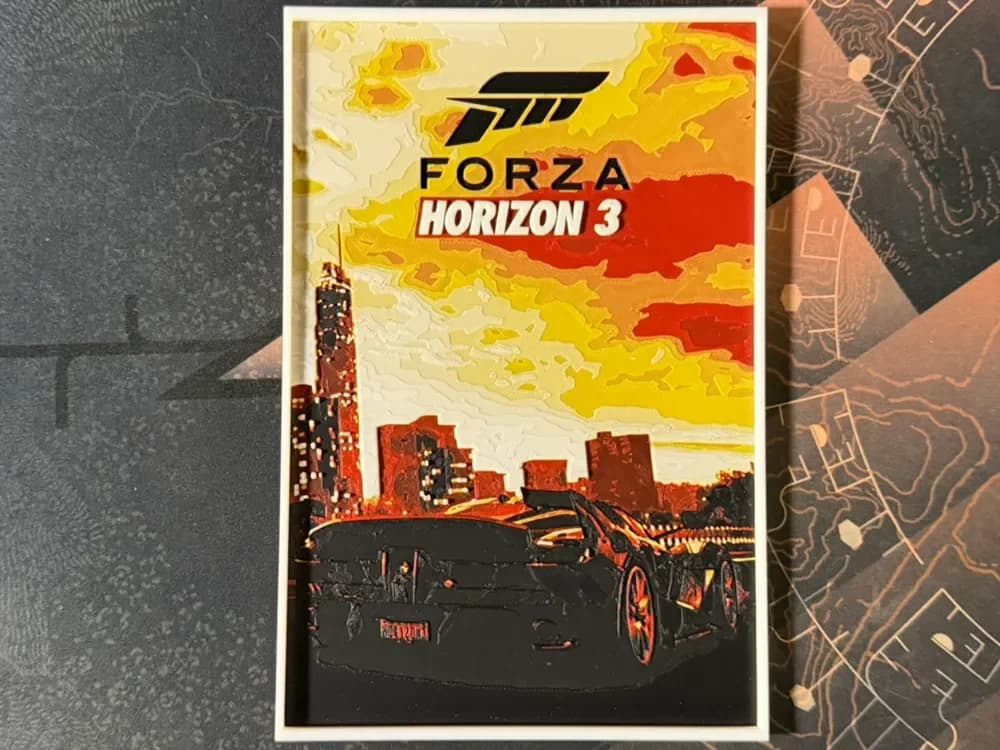 Forza Horizon 3 Alt - HueForge Game by ZorPrime7 HueForge model: Forza Horizon 3 Alt - HueForge Game by ZorPrime7