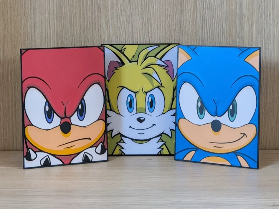 Sonic, Tails & Knuckles (Bigger) Hueforge & Frame Sonic, Tails & Knuckles (Bigger) Hueforge & Frame
