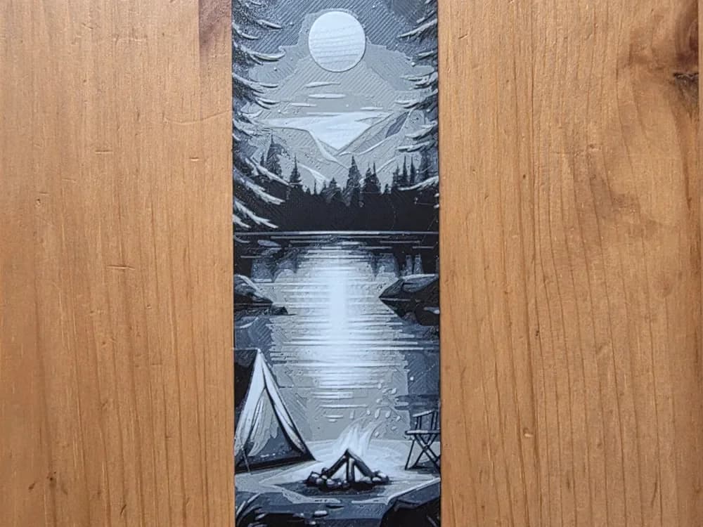 Beach Campfire Bookmark by Morganja HueForge model: Beach Campfire Bookmark by Morganja