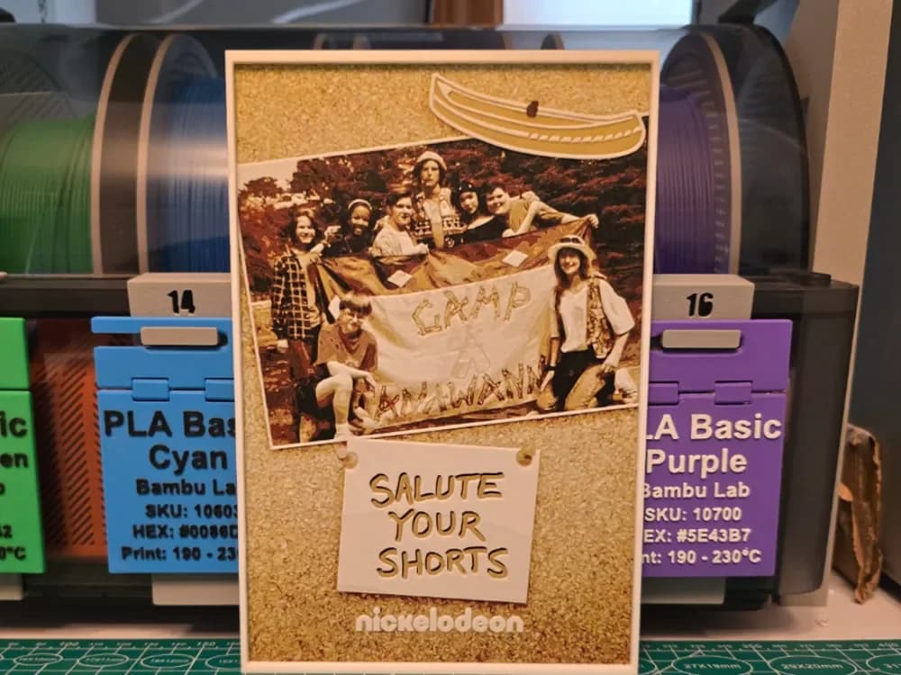 Salute Your Shorts Poster - Hueforge Art by Lumpy3D HueForge model: Salute Your Shorts Poster - Hueforge Art by Lumpy3D