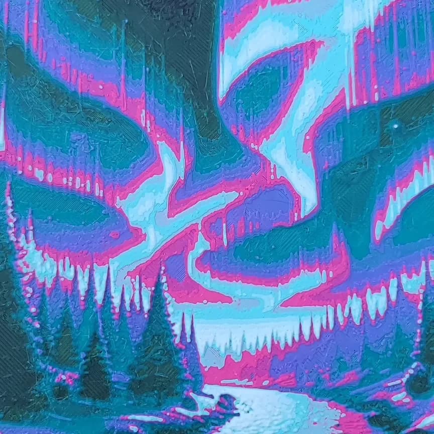 HueForge model: Aurora Borealis Hueforge by the_bearded_jedi