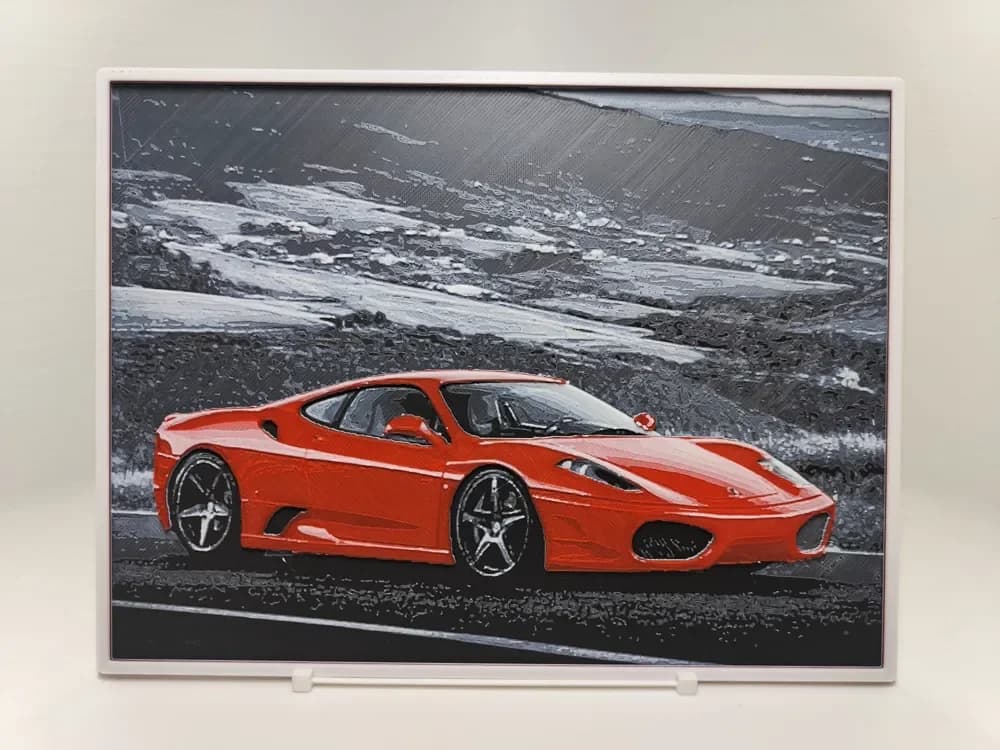 Ferrari 360 Modena - Hueforge by BeaN HueForge model: Ferrari 360 Modena - Hueforge by BeaN