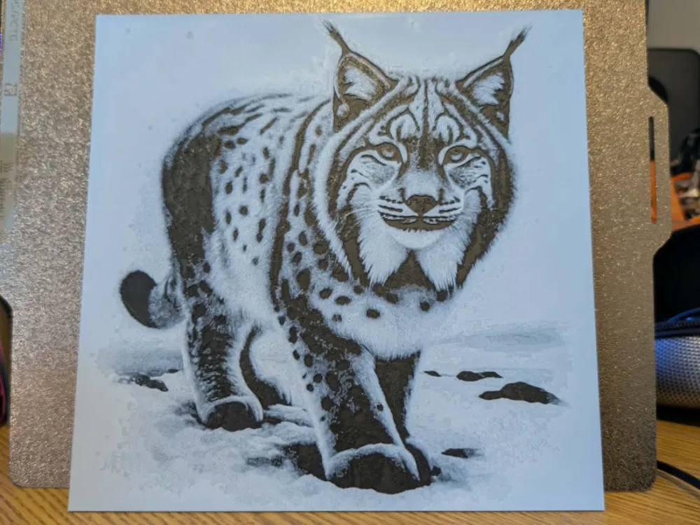 Lynx in snow - Hueforge Lynx in snow - Hueforge