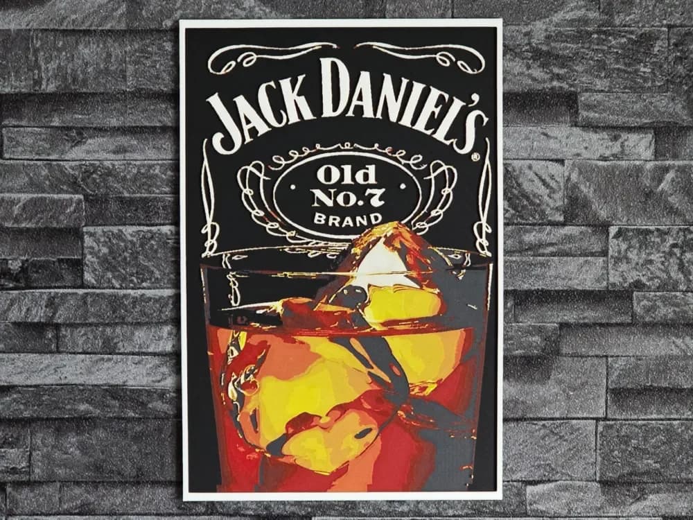 Hueforge Glass Of Jack Daniels