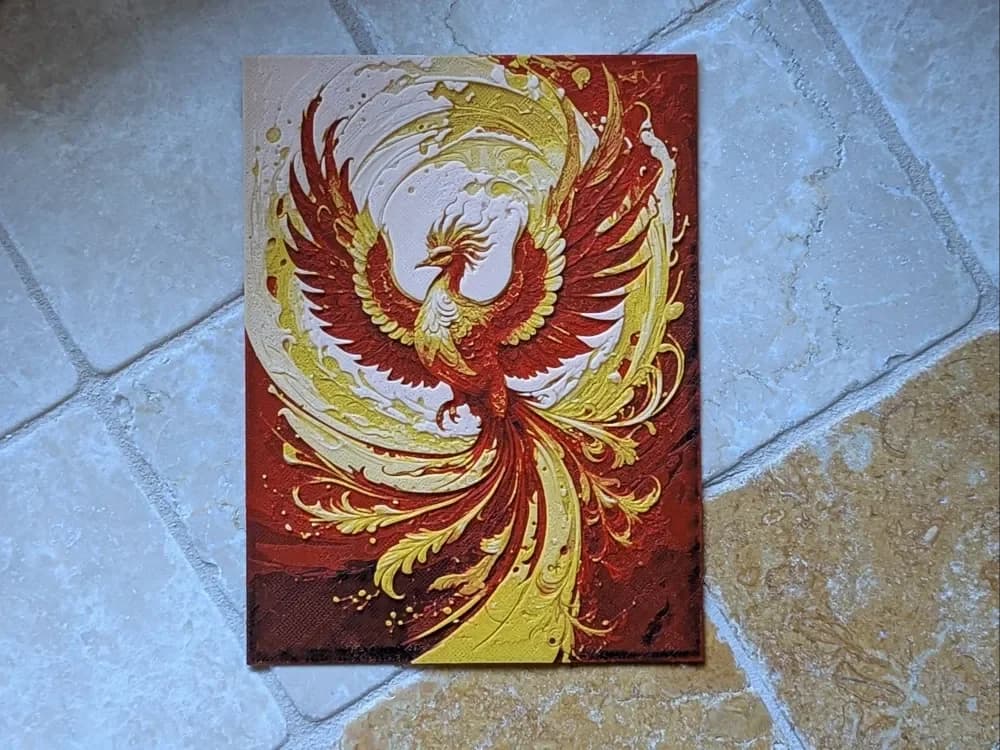 Flaming Phoenix - Hueforge by suaimondi HueForge model: Flaming Phoenix - Hueforge by suaimondi