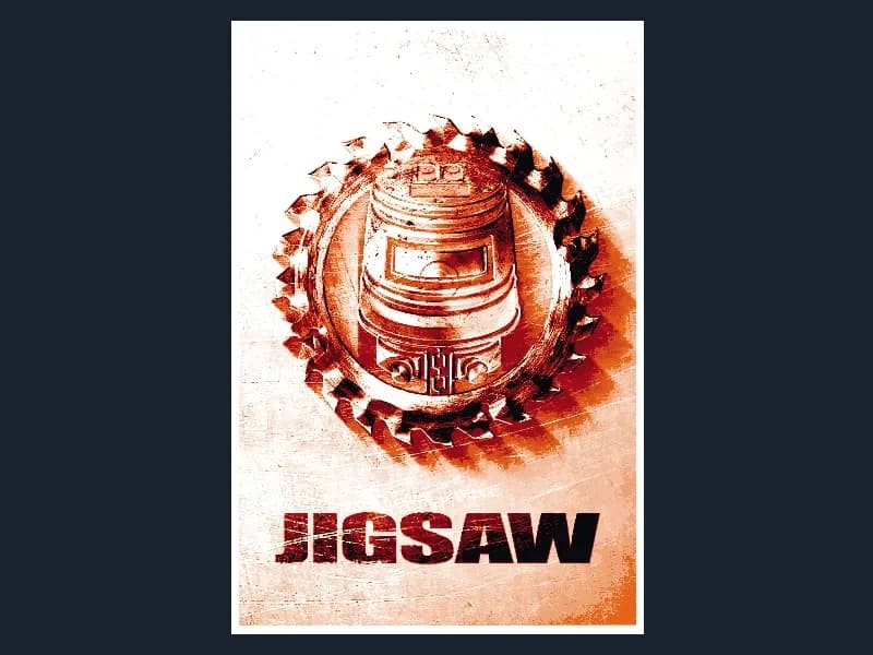 Jigsaw (Movie Poster - HueForge) by HugheCraft HueForge model: Jigsaw (Movie Poster - HueForge) by HugheCraft
