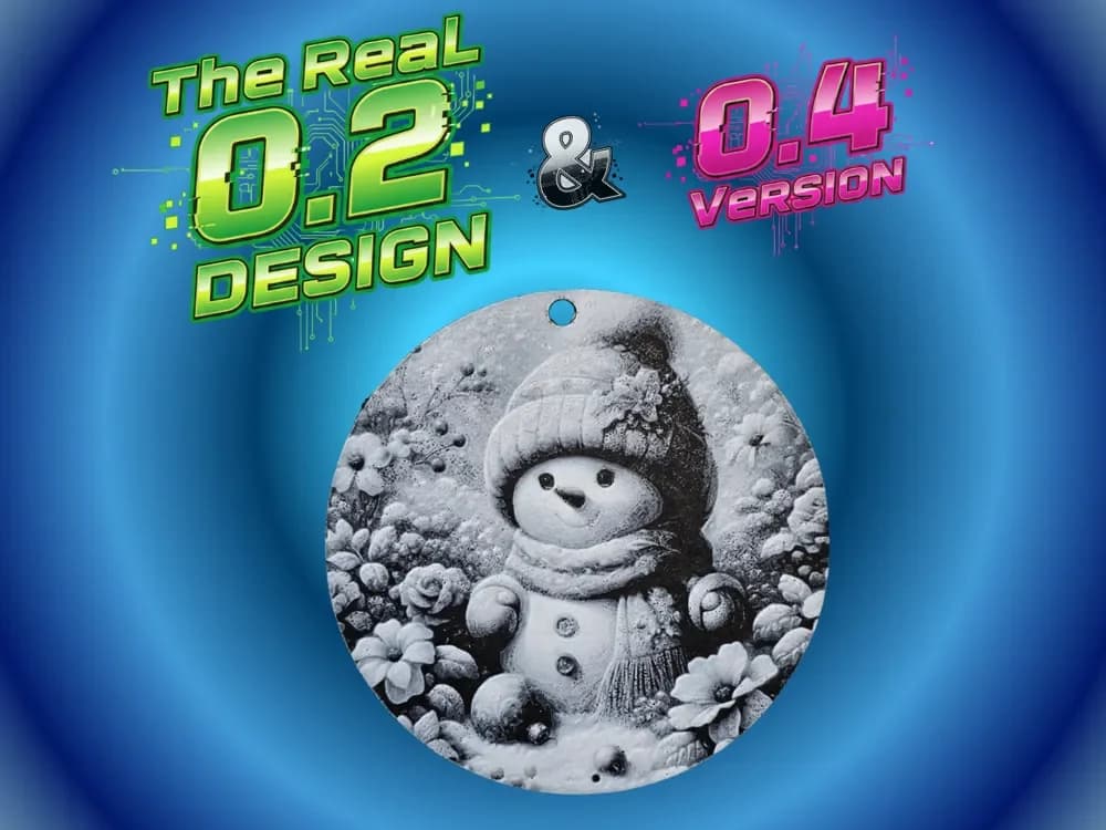 Snowgirl Ball Ornament Christmas Tree by Atrus Design HueForge model: Snowgirl Ball Ornament Christmas Tree by Atrus Design