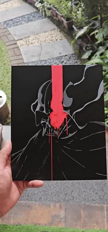 HueForge model: Darth Vader Broken Helmet Debossed Hueforge by Loki