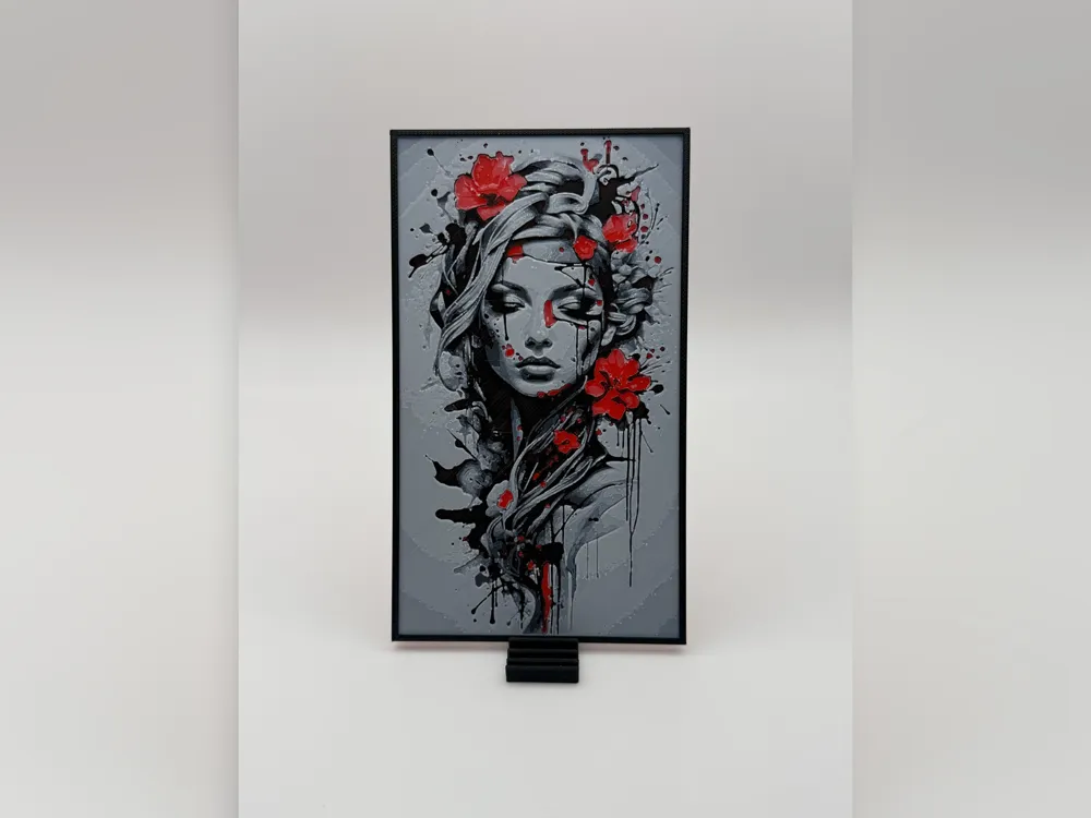 Red Rose Woman HueForge Print by iPrintStuffau HueForge model: Red Rose Woman HueForge Print by iPrintStuffau