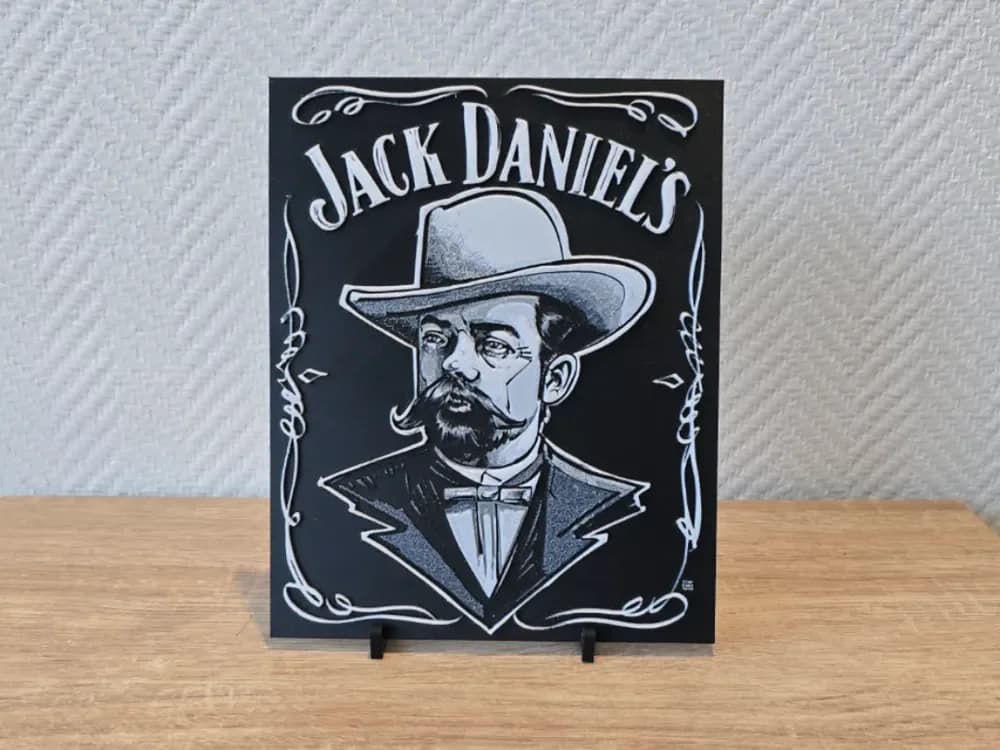 Jack Daniel's Hueforge by Kactus Fpv HueForge model: Jack Daniel's Hueforge by Kactus Fpv