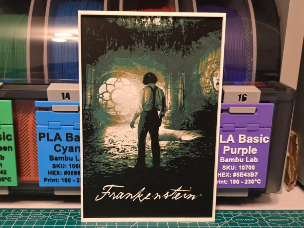 Frankenstein (2025) Movie Poster - Hueforge Art by Lumpy3D HueForge model: Frankenstein (2025) Movie Poster - Hueforge Art by Lumpy3D