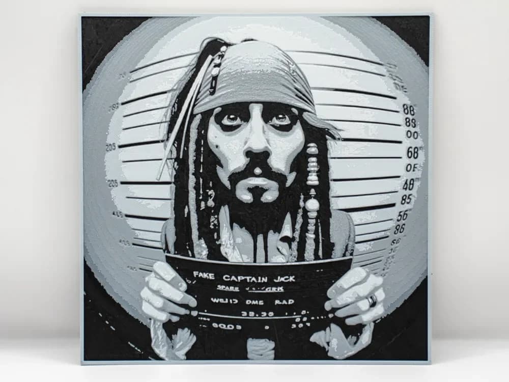 Hueforge JackSparrow by 3DWave HueForge model: Hueforge JackSparrow by 3DWave